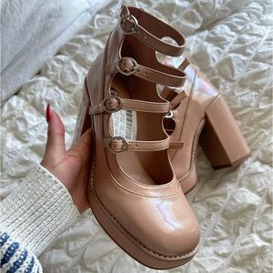 Tan Platform Heels